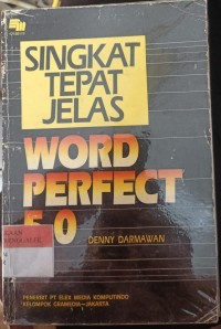Image of Singkat Tepat Jelas Word Perfect 5.0